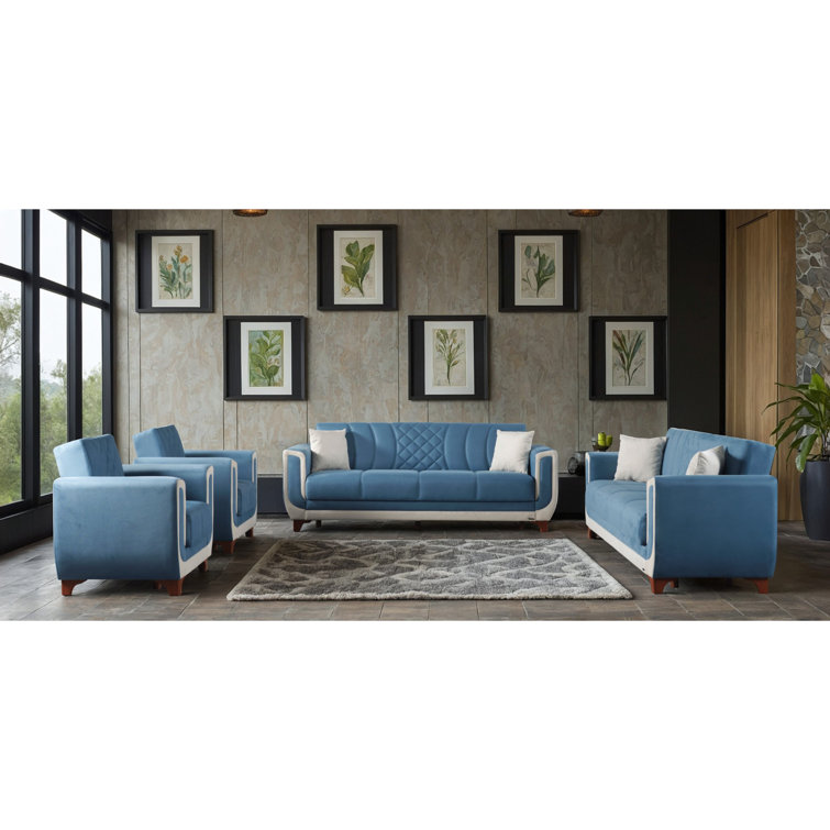 Latitude Run® Mariad 4 Piece Velvet Living Room Set Wayfair Canada
